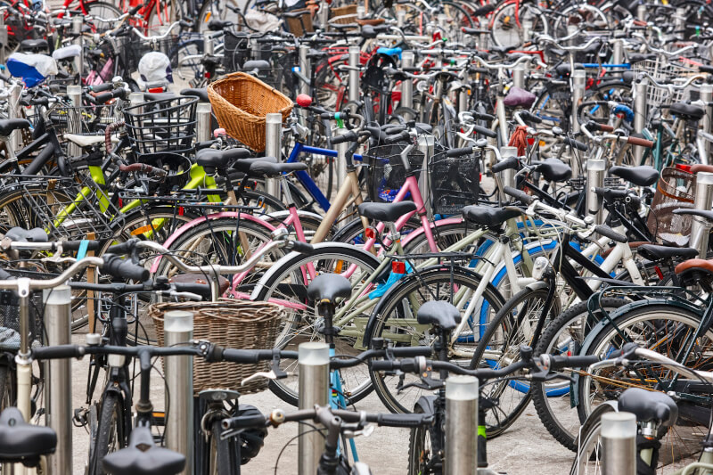 Rowery są bardzo popularne w Kopenhadze