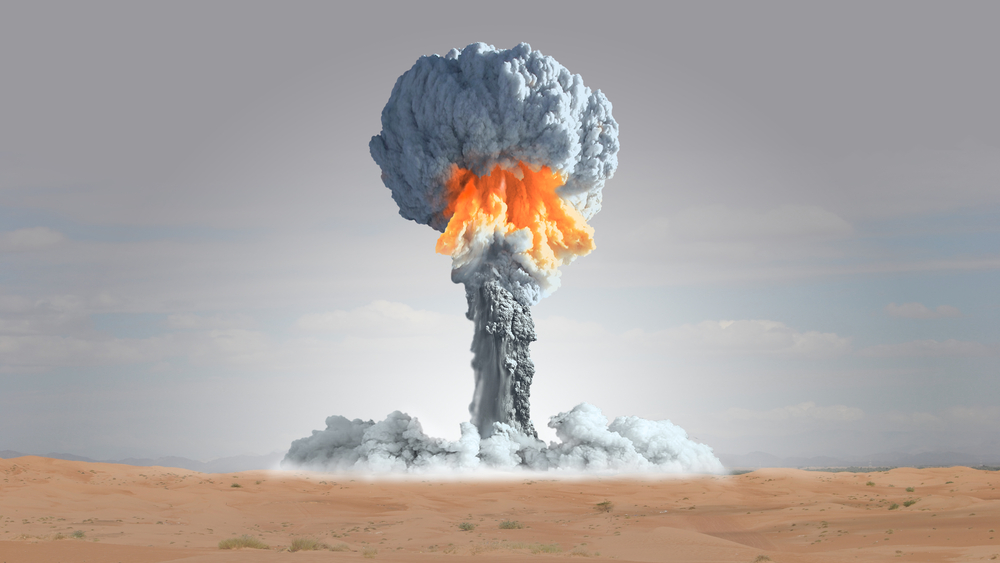 Eksplozje nuklearne generują ogromne ilości szkodliwego promieniowania. Źródło: KREML/Shutterstock