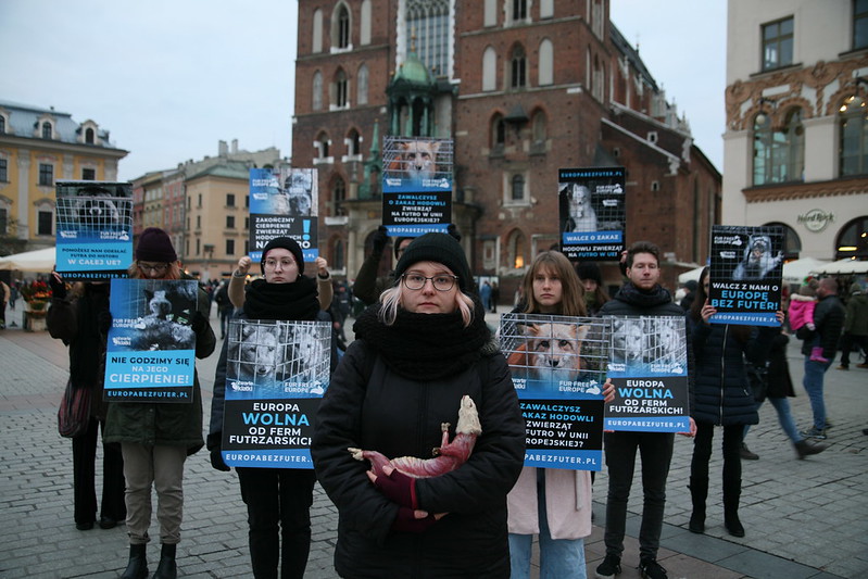 Aktywiści - Fur Free Europe, fot. Otwarte Klatki