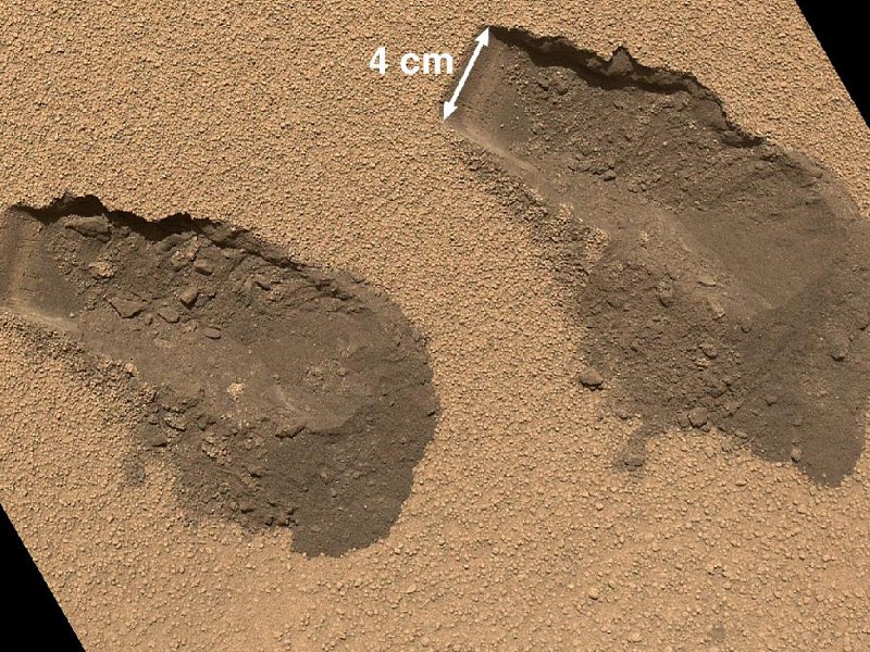 Miejsce poboru próbki, źródło:  NASA/JPL-Caltech/MSSS