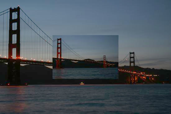 Most Golden Gate (USA) w trakcie "Godziny dla Ziemi" w 2008 roku