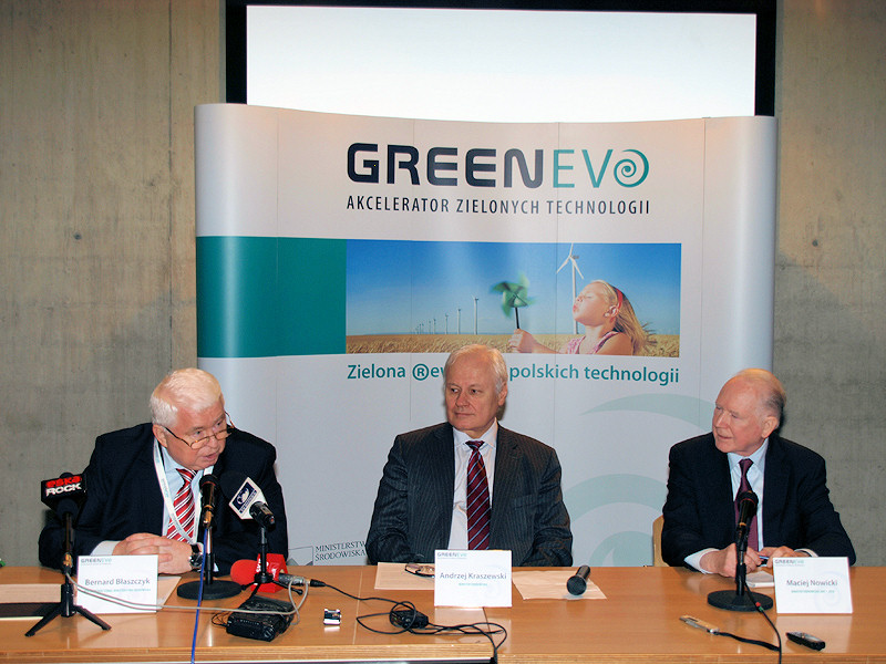 Konferencja prasowa GreenEvo z kwietnia 2010 roku, źródło: www.greenevo.gov.pl