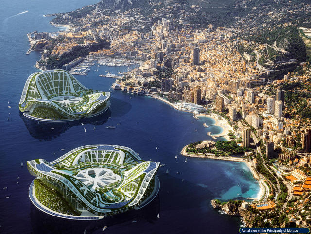 Wyspy Lilipads, autor: Vincent Callebaut, źródło: vincent.callebaut.org