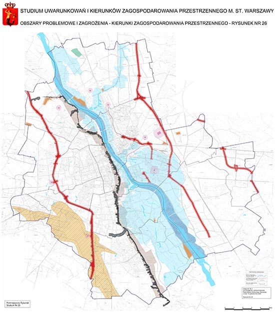 Kliknij, by powiększyć obraz i pobrać Raport o zagrożeniu powodziowym Warszawy