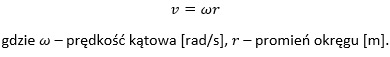 prędkość liniowa