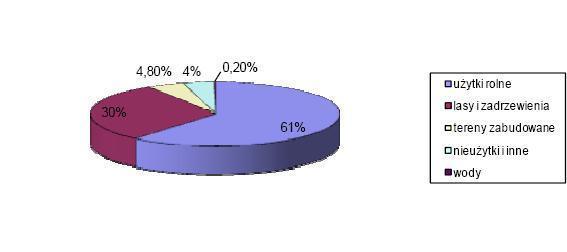 Rys. 3.4.1. Podział powierzchni Polski w zależności od rodzaju użytkowania