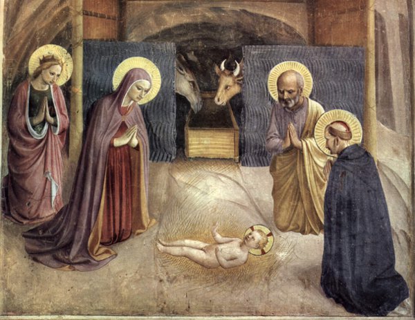 Adoracja Dzieciątka, Fra Angelico, źródło: Museo di San Marco/ Wikipedia
