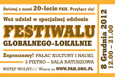 PAH zaprasza na Festiwal Globalny-Lokalnie