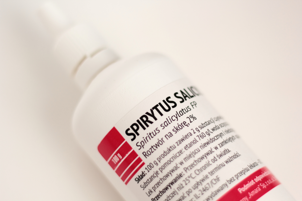 Spirytus salicylowy to znakomity środek o działaniu odkażającym, przeciwzapalnym oraz przeciwgrzybicznym, fot. shutterstock