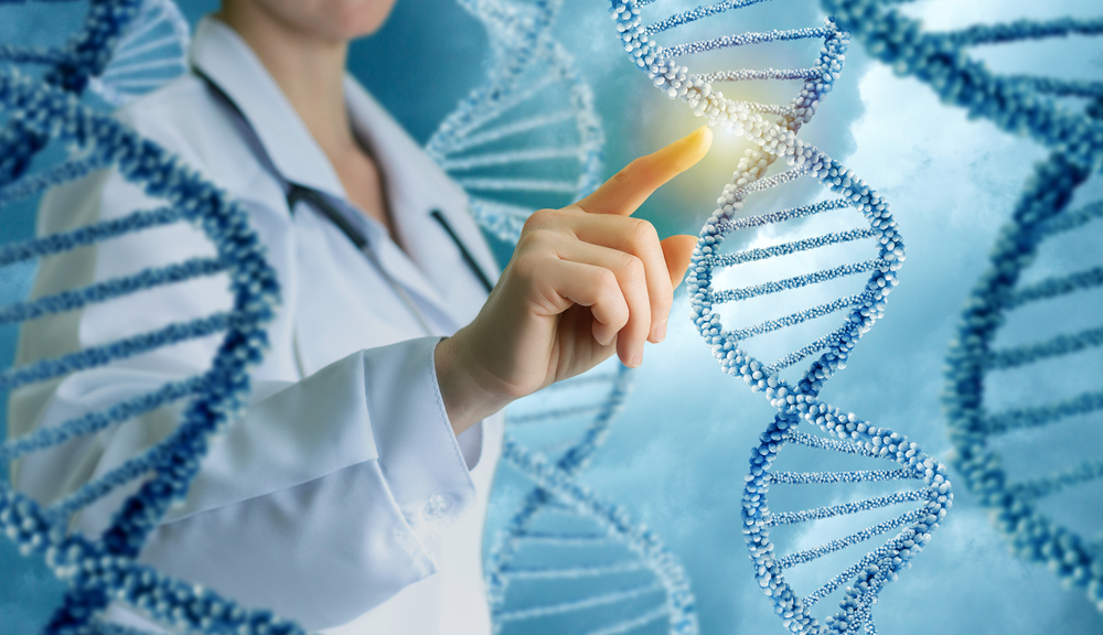Podwójna helisa – model ludzkiego DNA. Źródło: shutterstock