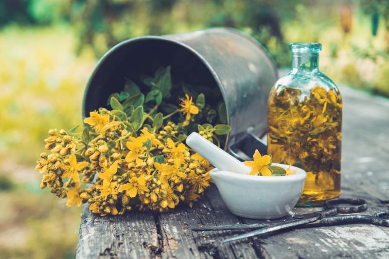 Wyciąg z dziurawca ma działanie antydepresyjne, fot. Chamille White/Shutterstock