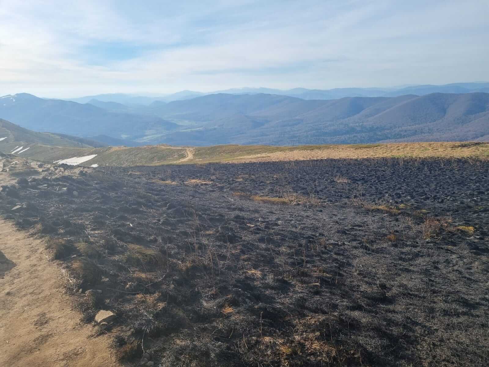 Bieszczady - spłonęło ok. 1.5 ha