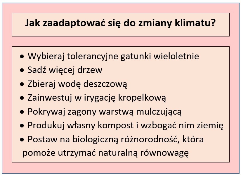 zmiana klimatu, a ogród