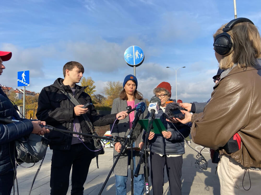 Konferencja prasowa Ostatniego Pokolenia/ fot. Anna Maksymiuk