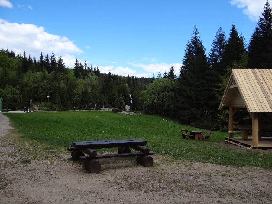 Miejsce piknikowe na Polanie Krowiarki