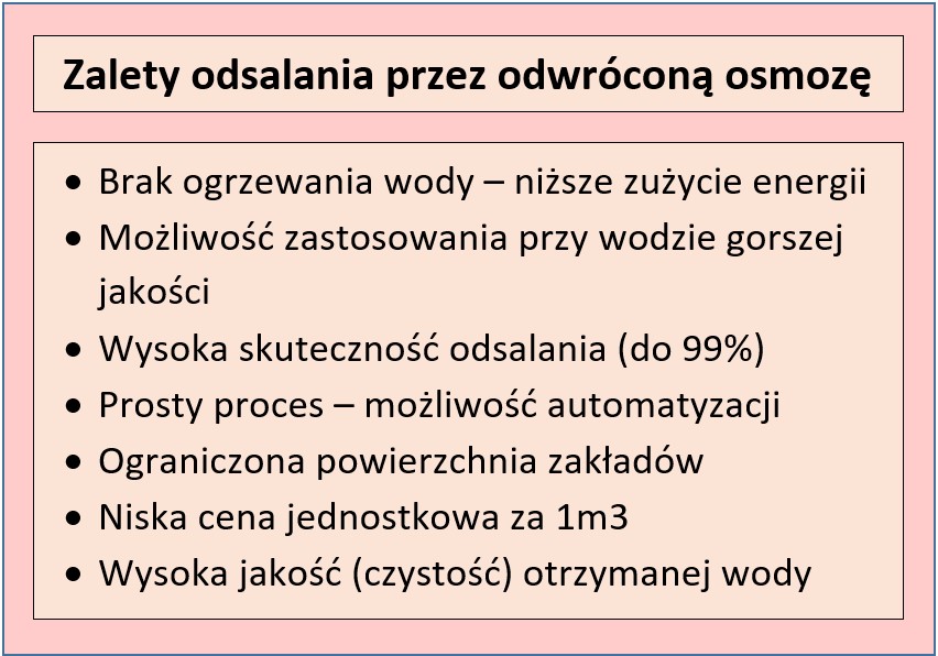 zalety odsalania wody