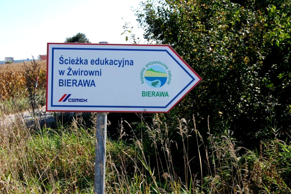 Ścieżka edukacyjna „Bierawa - kopalnia przywrócona naturze” - stworzona przez firmę Cemex Polska