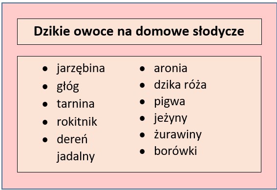 jadalne owoce, które można wykorzystywać do przygotowywania domowych słodyczy