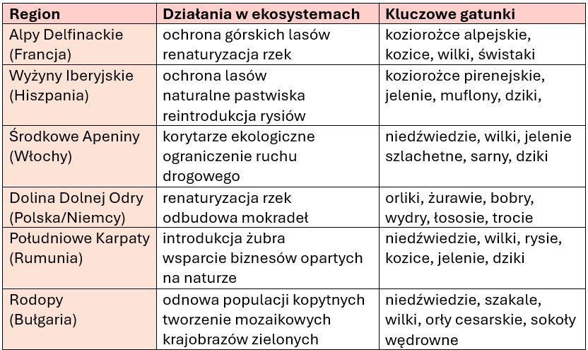 przykłady działań renaturyzacyjnych w Europie