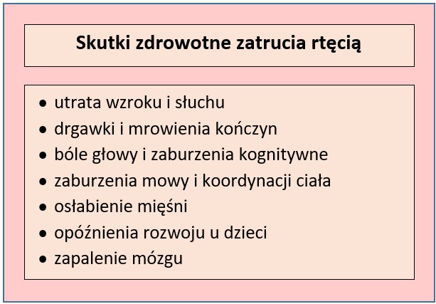 Skutki zdrowotne zatrucia rtęcią u ludzi