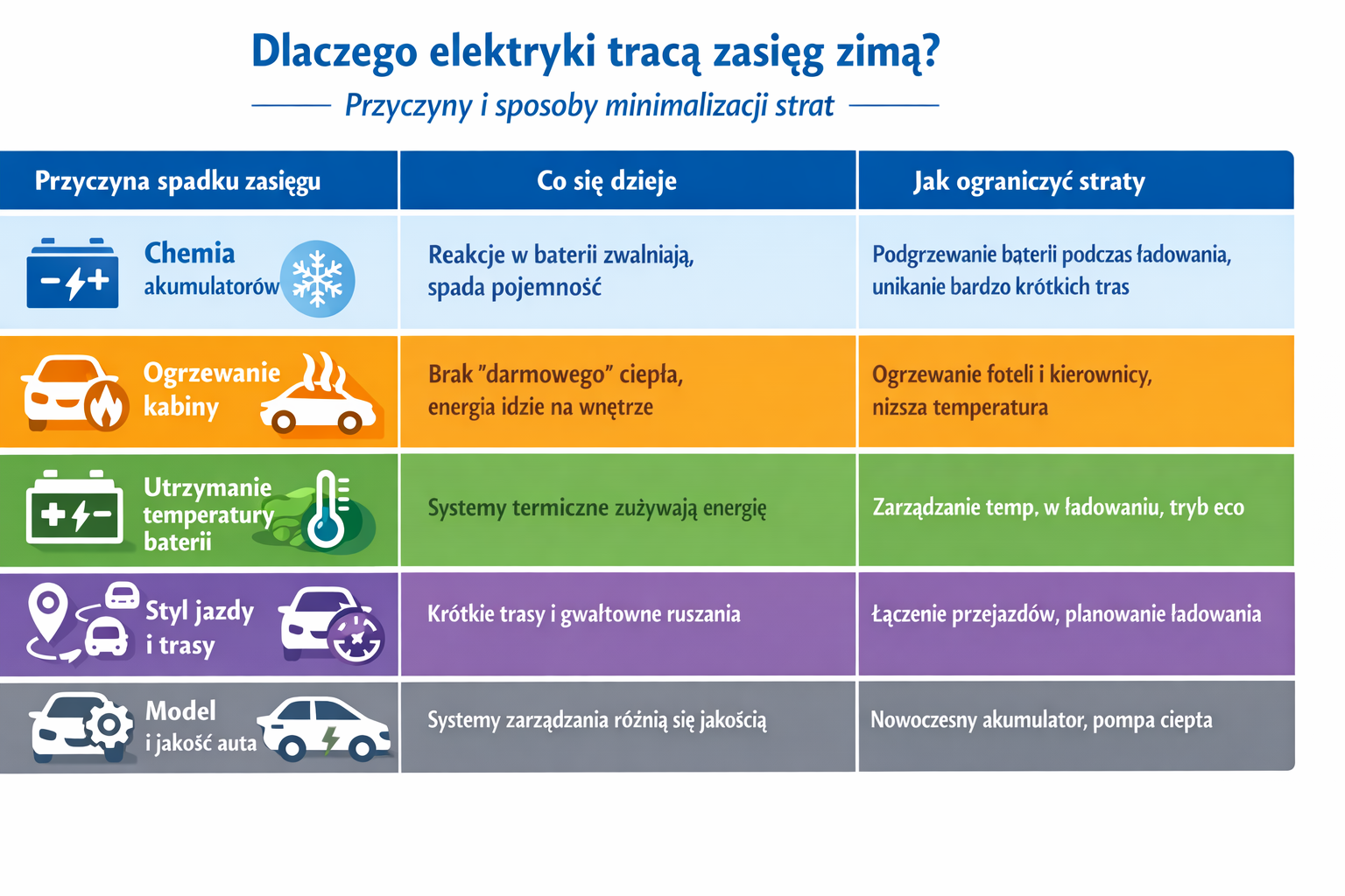Dlaczego akumulatory w elektrykach tracą zasięg
