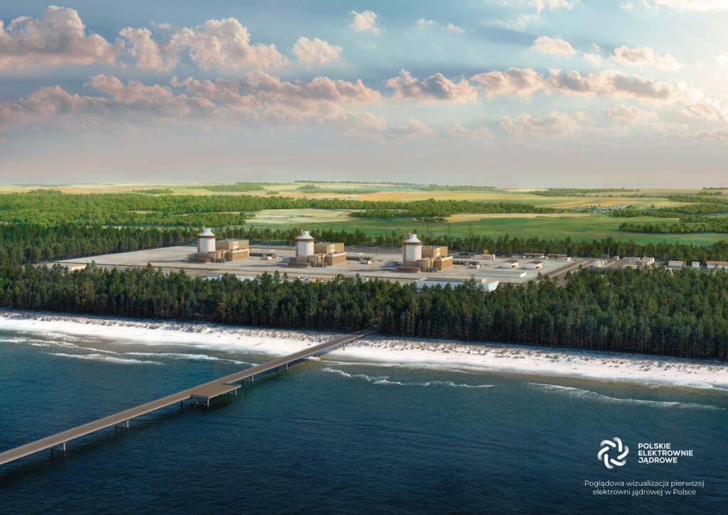 Poglądowa wizualizacja pierwszej polskiej elektrowni jądrowej